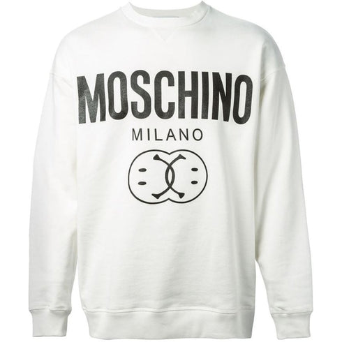 Moschino Double Smiley White Jumper 222ZRJ17269028 1001